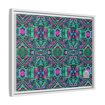 Digital Glitch Vibes Tech-Inspired Streetwear Matte Canvas, Framed (multi-Color) - 8404 Design-71 A