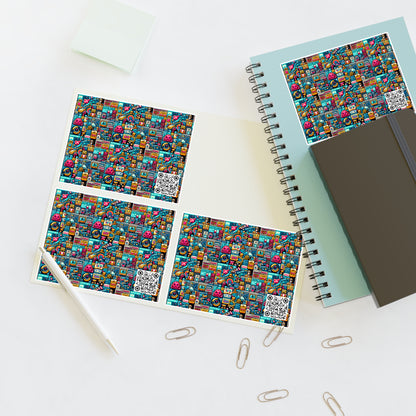 Digital Pop Culture Mashup Maximalist Pop Sticker Sheet - 8404 Design-47