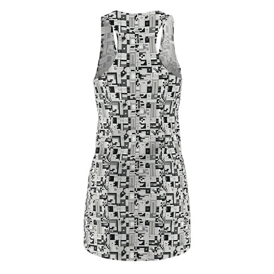 Digital Minimalism Minimalist Tech Women's Cut & Sew Racerback Dress - 8404 Design-43