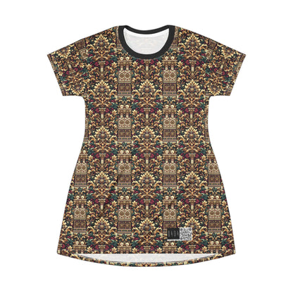 Digital Renaissance Modern Baroque Fusion T-Shirt Dress - 8404 Design-57