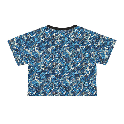 Tech Urban Camo Tech-Forward Streetwear With a Futuristic Military Edge Crop Tee - 8404 Design-39