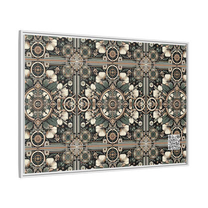Cyber Garden Party Tech Garden Extravaganza Matte Canvas, Framed (multi-Color) - 8404 Design-66 A