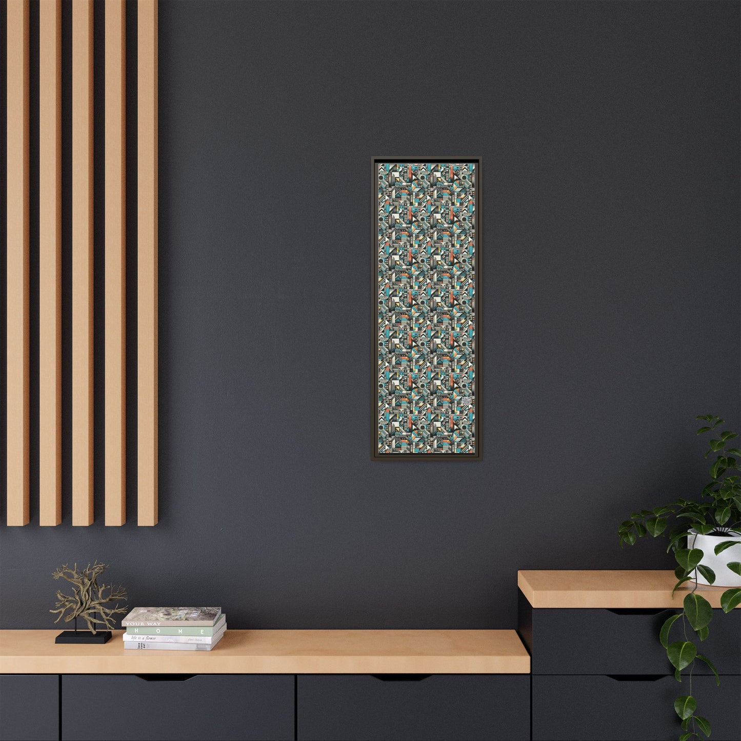 Digital Street Art Urban Street Style Matte Canvas, Framed (multi-color) - 8404 Design-81 B