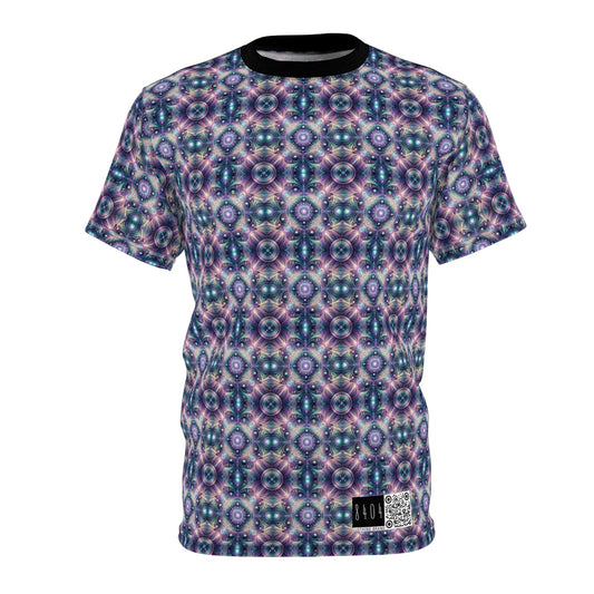 Iridescent Tech Fusion Tech-Forward Streetwear Unisex Cut & Sew Tee - 8404 Design-61