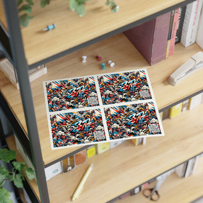 Neo-Traditional Street Art Modern Street Art Fusion Sticker Sheets - 8404 Design-52