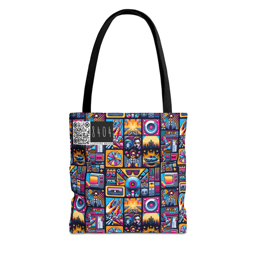Digital Pop Culture Mashup Maximalist Pop Tote Bag - 8404 Design-52