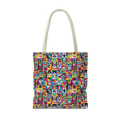 Neon Pop Playful Pop Culture Mashup Tote Bag - 8404 Design-60