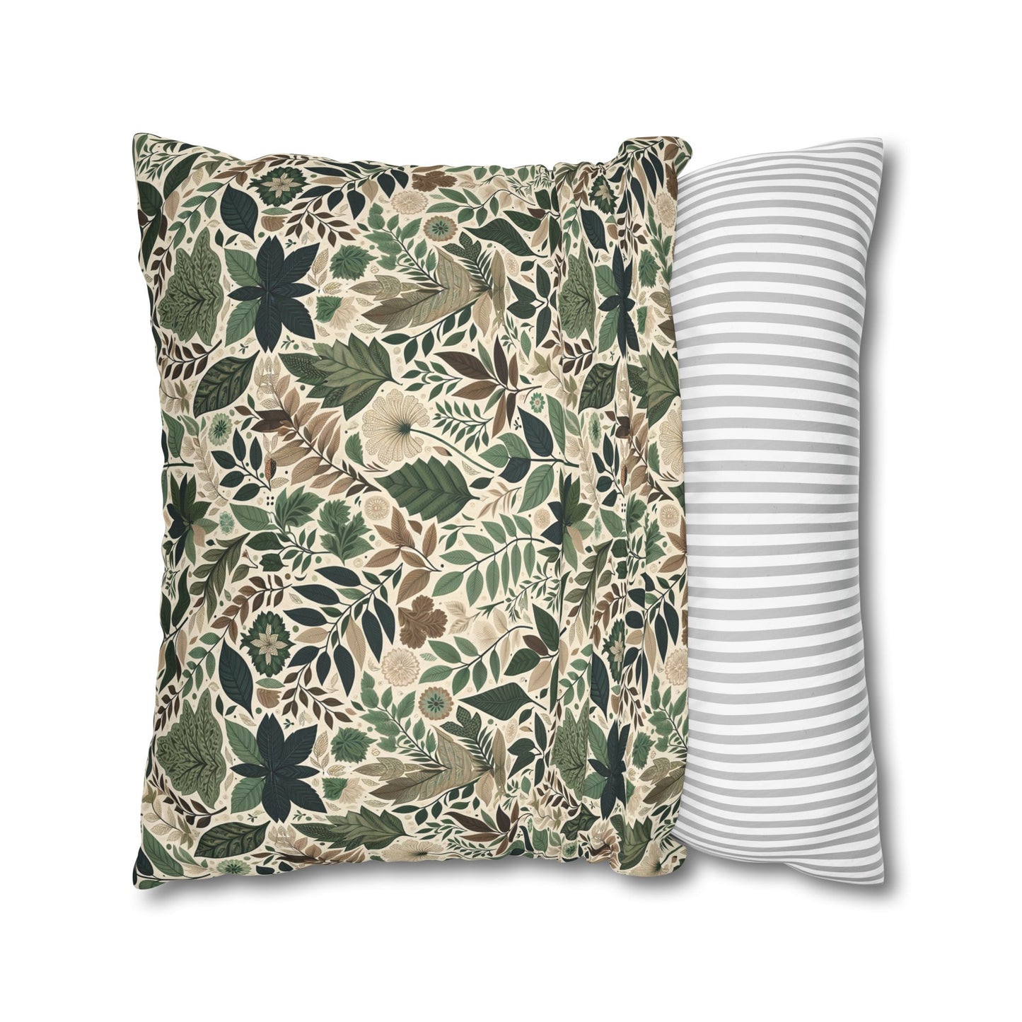 Streetwear Sustainability Environmentally Conscious Streetwear with a Natural Aesthetic Faux Suede Square Pillowcase - 8404 Design-57