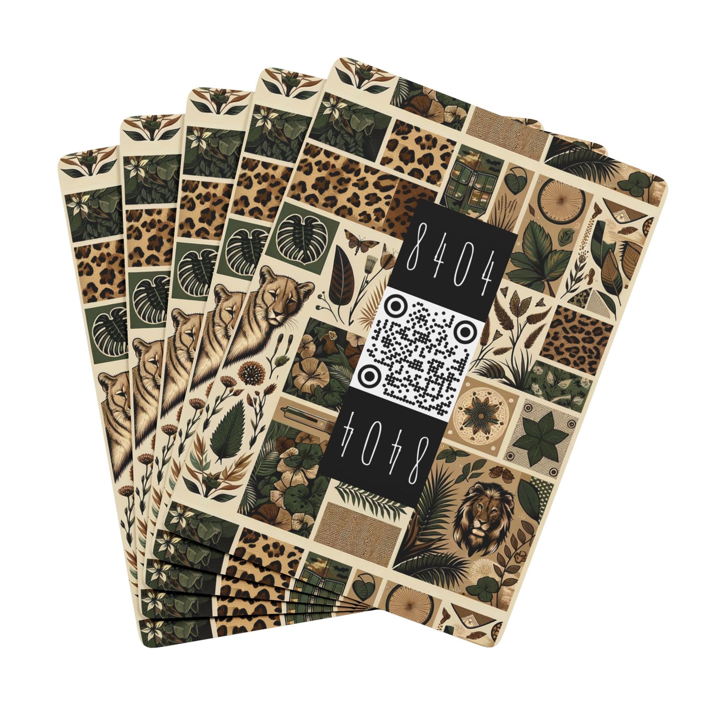 Streetwear Safari Urban Jungle Explorer Poker Playing Cards - 8404 Design-51 B