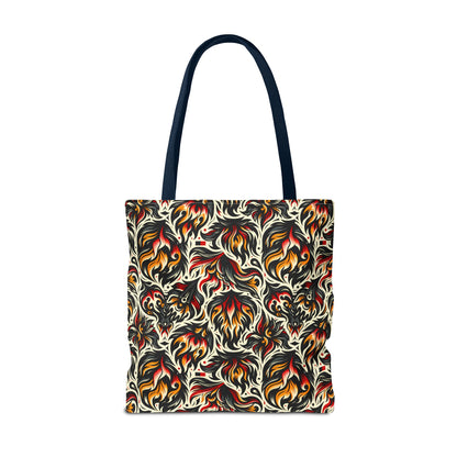 Fire & Flames Bold Streetwear Statement Tote Bag - 8404 Design-57