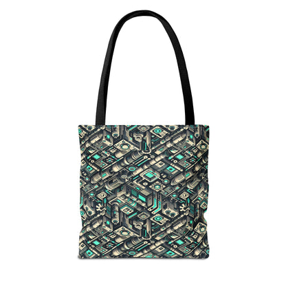 Tech Utility Fusion Modern Tech Streetwear Tote Bag - 8404 Design-49