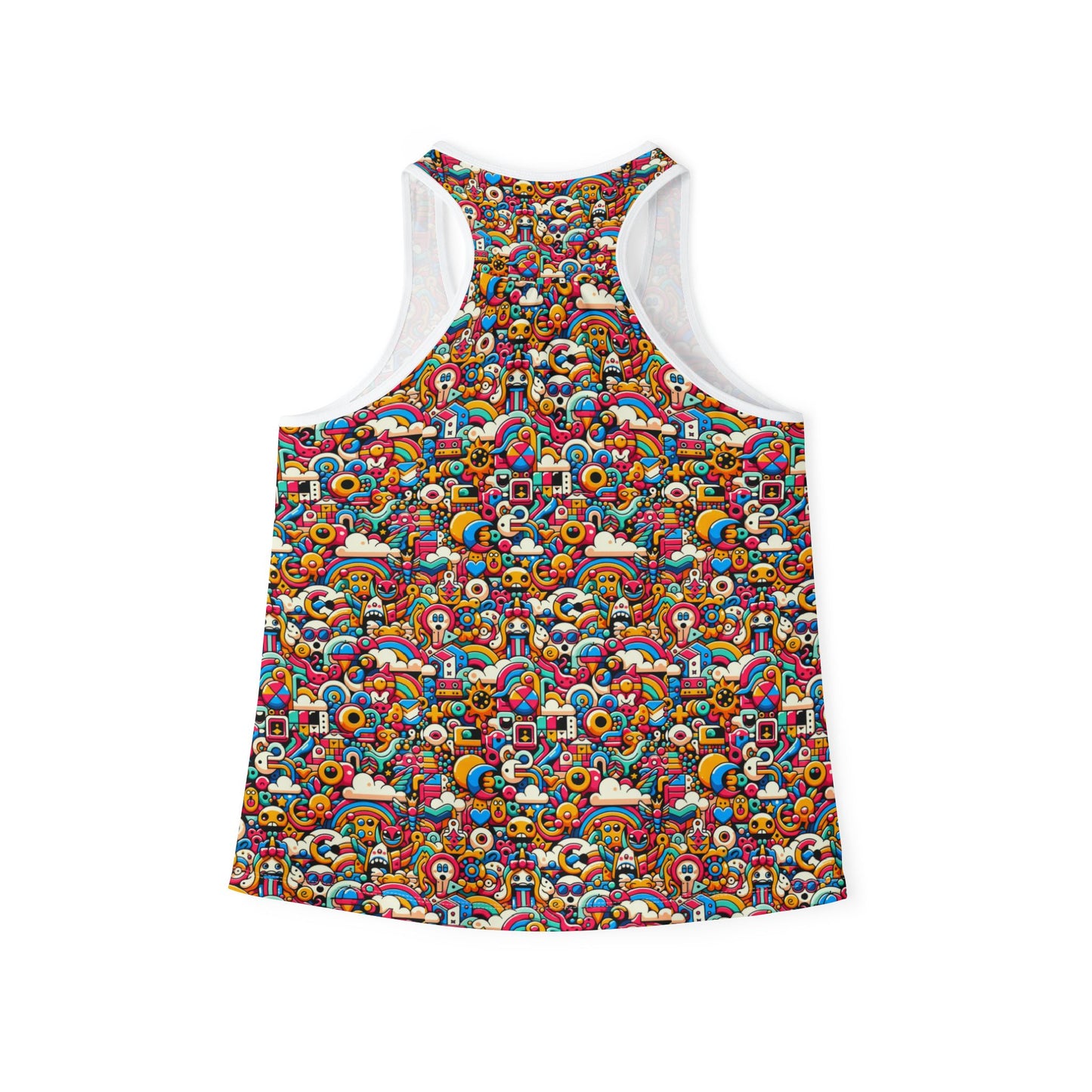 Neon Pop Playful Pop Culture Mashup Women's Tank Top - 8404 Design-62