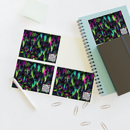Tech Noir Graphics Futuristic Tech Aesthetics Sticker Sheets - 8404 Design-45