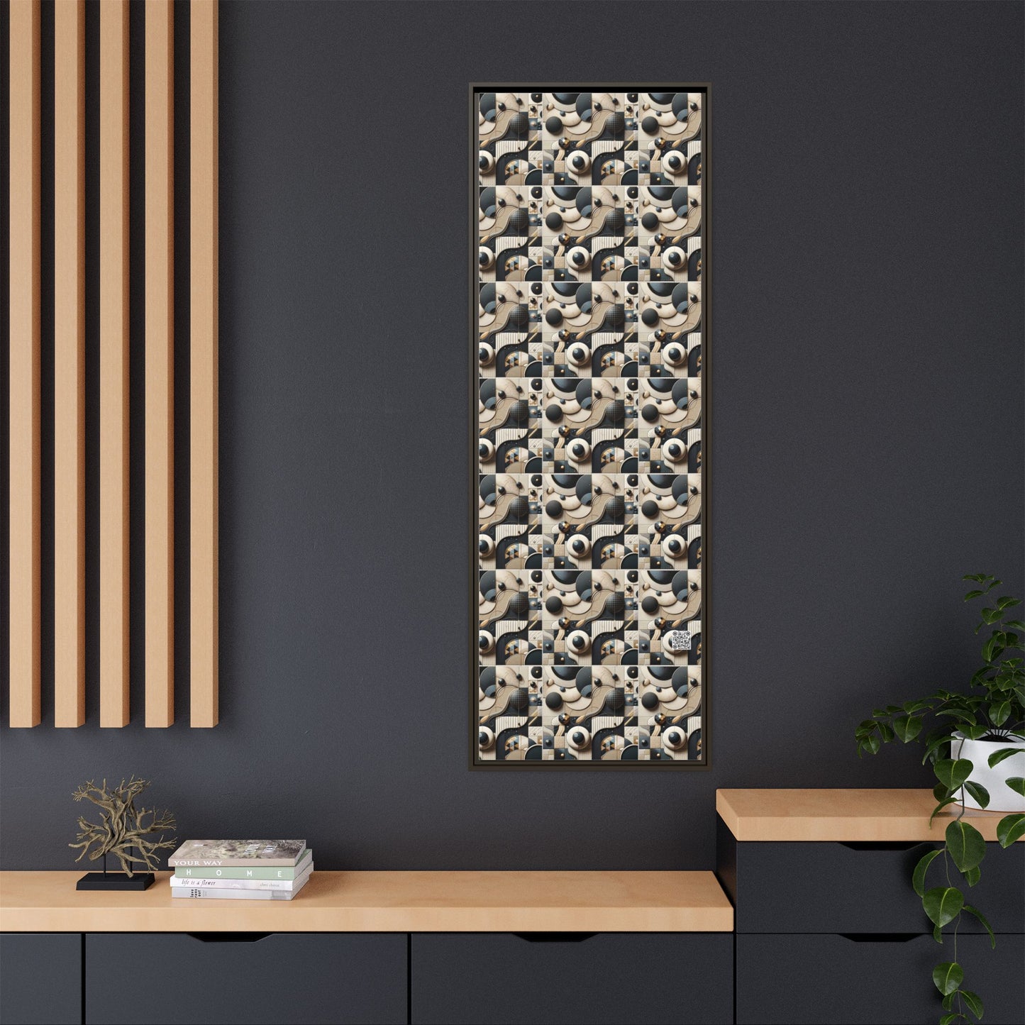 Tech-forward Luxe Streetwear Tech Luxe Fusion Matte Canvas, Framed (multi-color) - 8404 Design-71 B