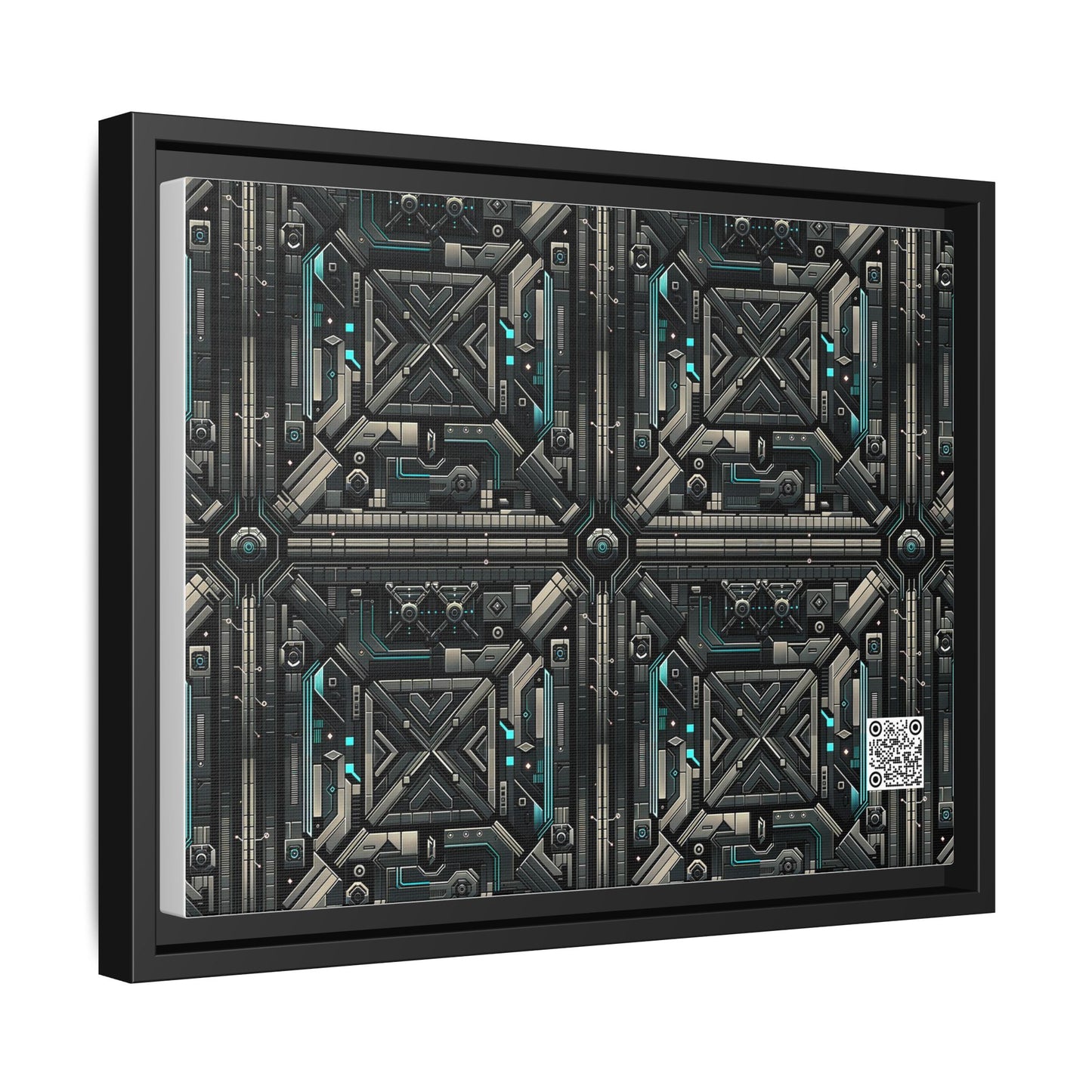 Tech Noir Futuristic Tech Aesthetic with a Dark Twist Matte Canvas, Framed (multi-color) - 8404 Design-59 A