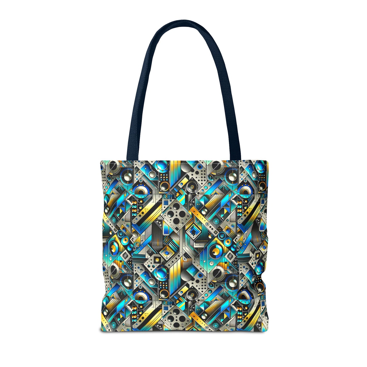 Tech Art Fusion Tech-Forward Streetwear Tote Bag - 8404 Design-50