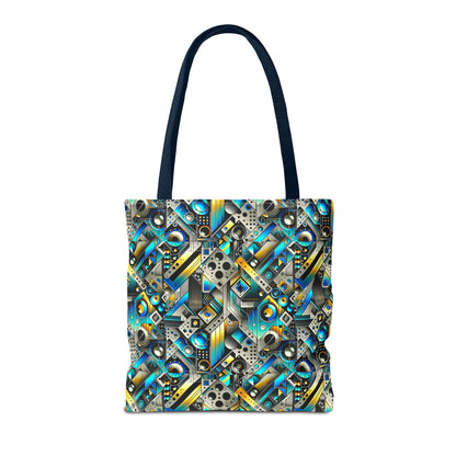 Tech Art Fusion Tech-Forward Streetwear Tote Bag - 8404 Design-50