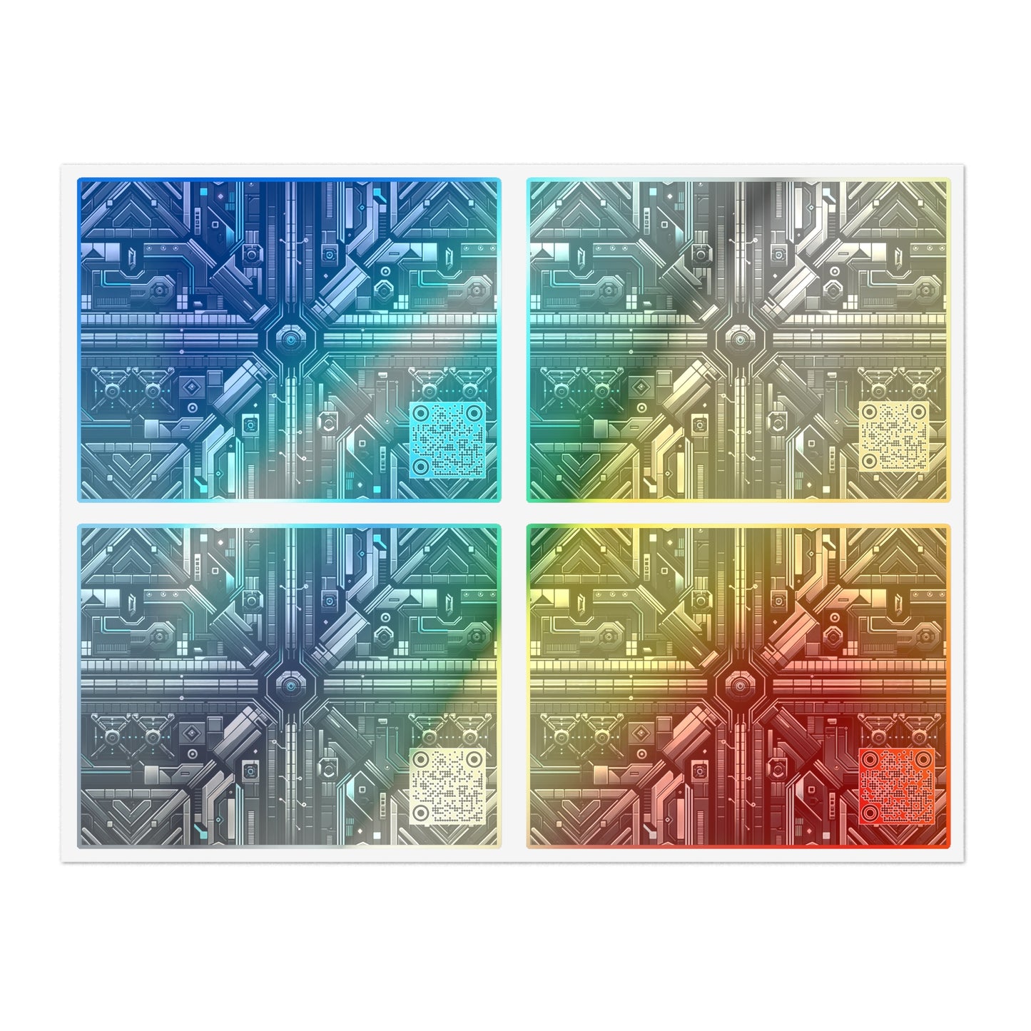 Tech Noir Futuristic Tech Aesthetic with a Dark Twist Sticker Sheet - 8404 Design-59