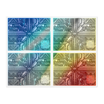 Tech Noir Futuristic Tech Aesthetic with a Dark Twist Sticker Sheet - 8404 Design-59
