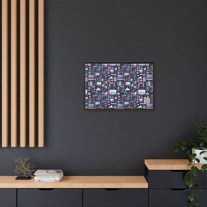 Digital Rebellion Youthful Streetwear with a Rebellious Digital Twist Matte Canvas, Framed (multi-color) - 8404 Design-71 A