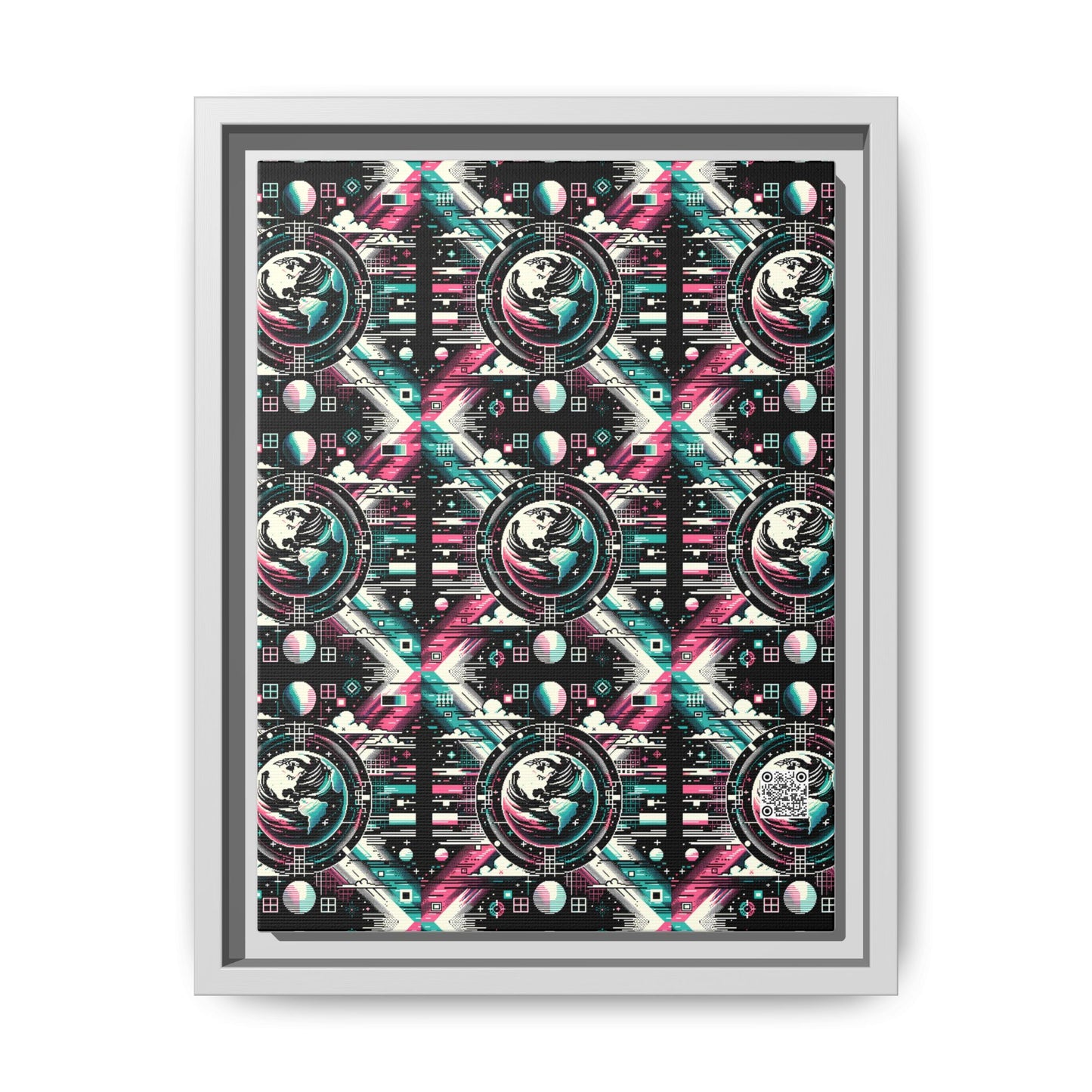 Digital Artistry Digital-native Streetwear Matte Canvas, Framed (multi-color) - 8404 Design-62 A