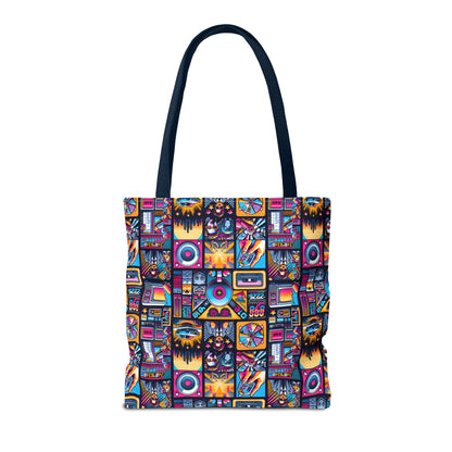 Digital Pop Culture Mashup Maximalist Pop Tote Bag - 8404 Design-52