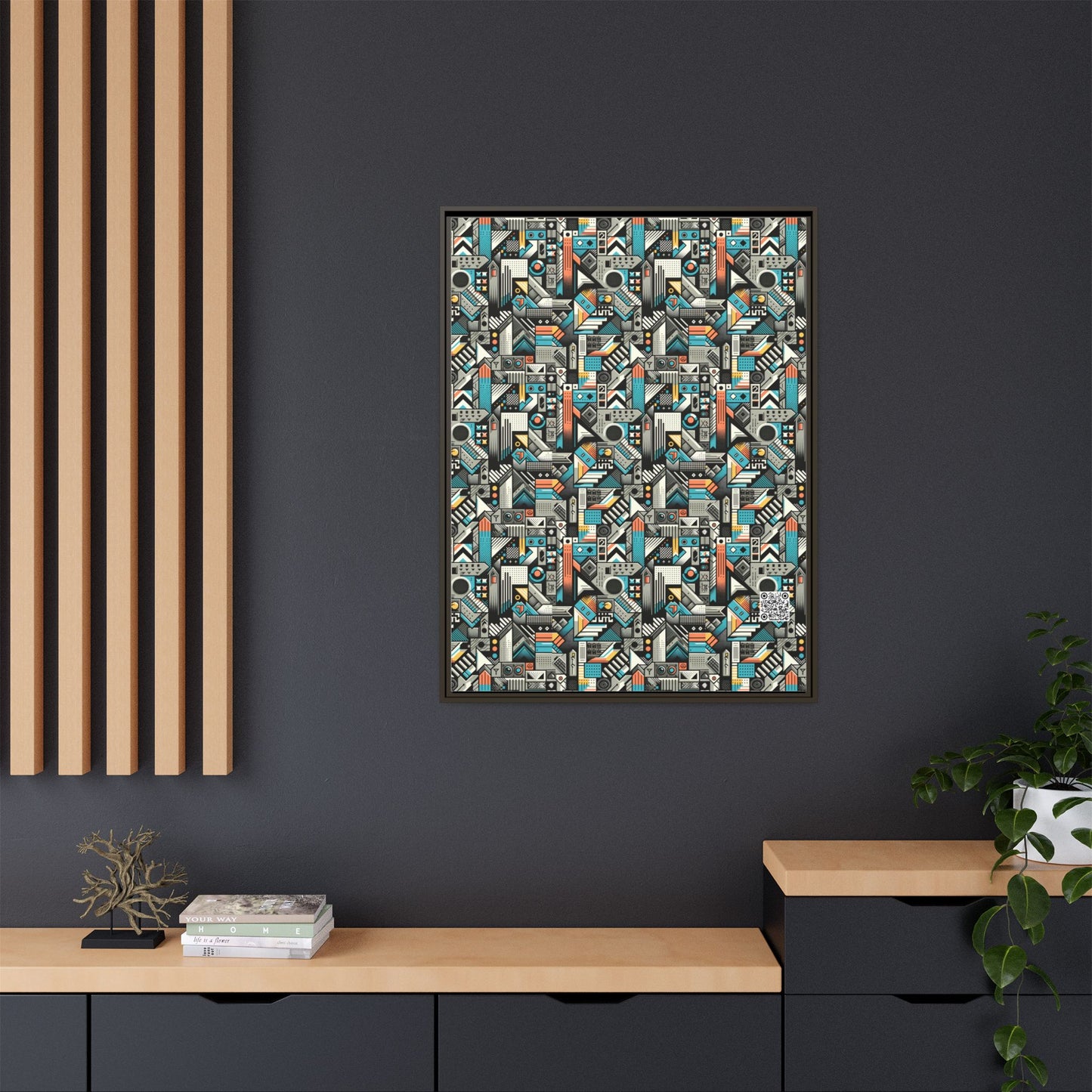 Digital Street Art Urban Street Style Matte Canvas, Framed (multi-color) - 8404 Design-81 A