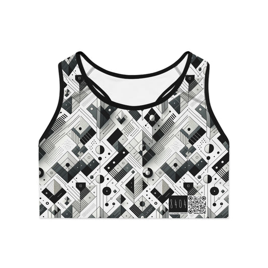 Digital Minimalism Minimalist Tech Sports Bra - 8404 Design-69