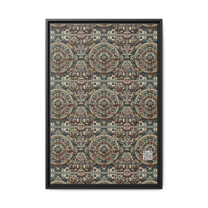 Urban Renaissance Historical Fusion With Street Edge Matte Canvas, Framed (multi-Color) - 8404 Design-57 A