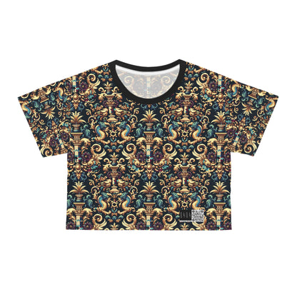 Digital Renaissance Modern Baroque Fusion Crop Tee - 8404 Design-57