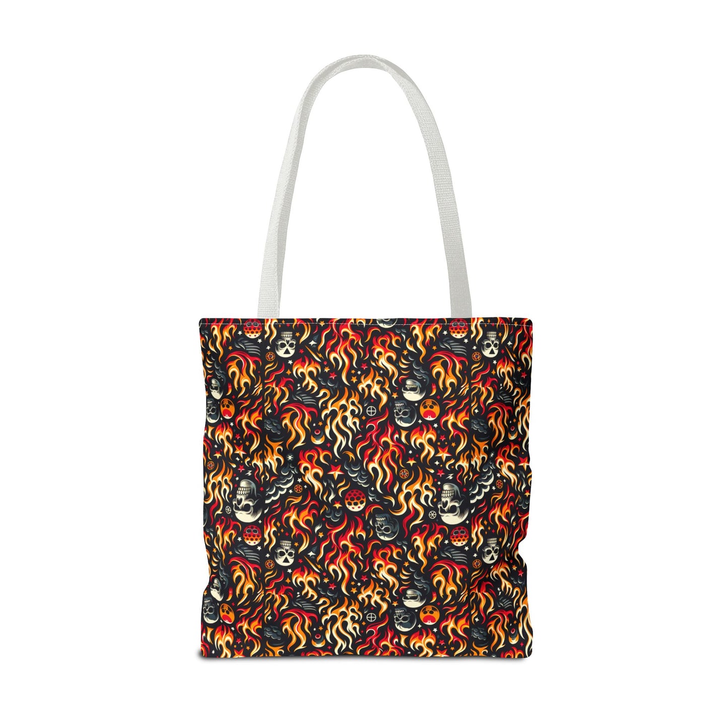 Flame Graphics Maximalist Streetwear Tote Bag - 8404 Design-76