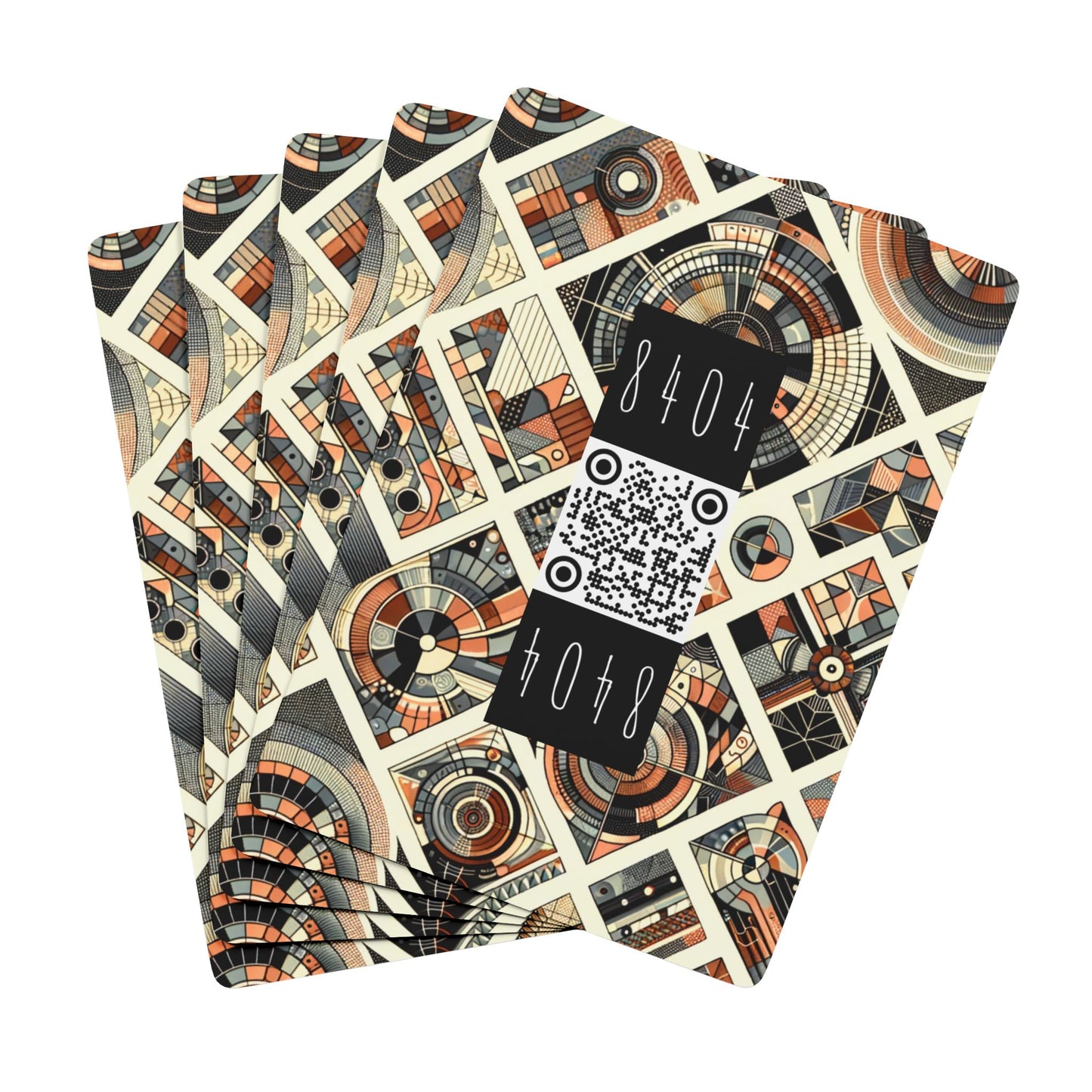 Tech Illusion Graphics Futuristic Artistry Poker Playing Cards - 8404 Design-50 B