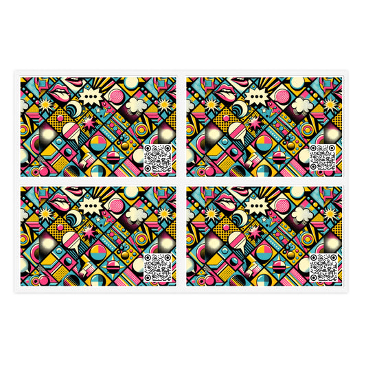 Neon Pop Art Revival Pop Culture Retro Sticker Sheets - 8404 Design-46