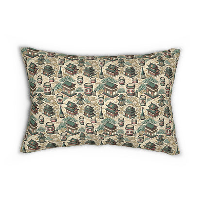 Cultural Artisanal Fusion Contemporary Cultural Elegance Spun Polyester Lumbar Pillow - 8404 Design-68 S