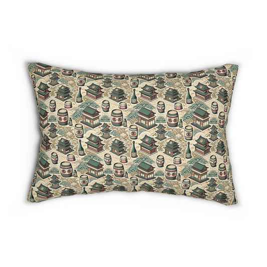 Cultural Artisanal Fusion Contemporary Cultural Elegance Spun Polyester Lumbar Pillow - 8404 Design-68 S