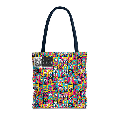 Neon Pop Playful Pop Culture Mashup Tote Bag - 8404 Design-60