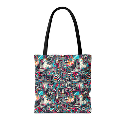 Urban Graffiti Fusion Eclectic Street Art Meets Modern Tech Culture Tote Bag - 8404 Design-50