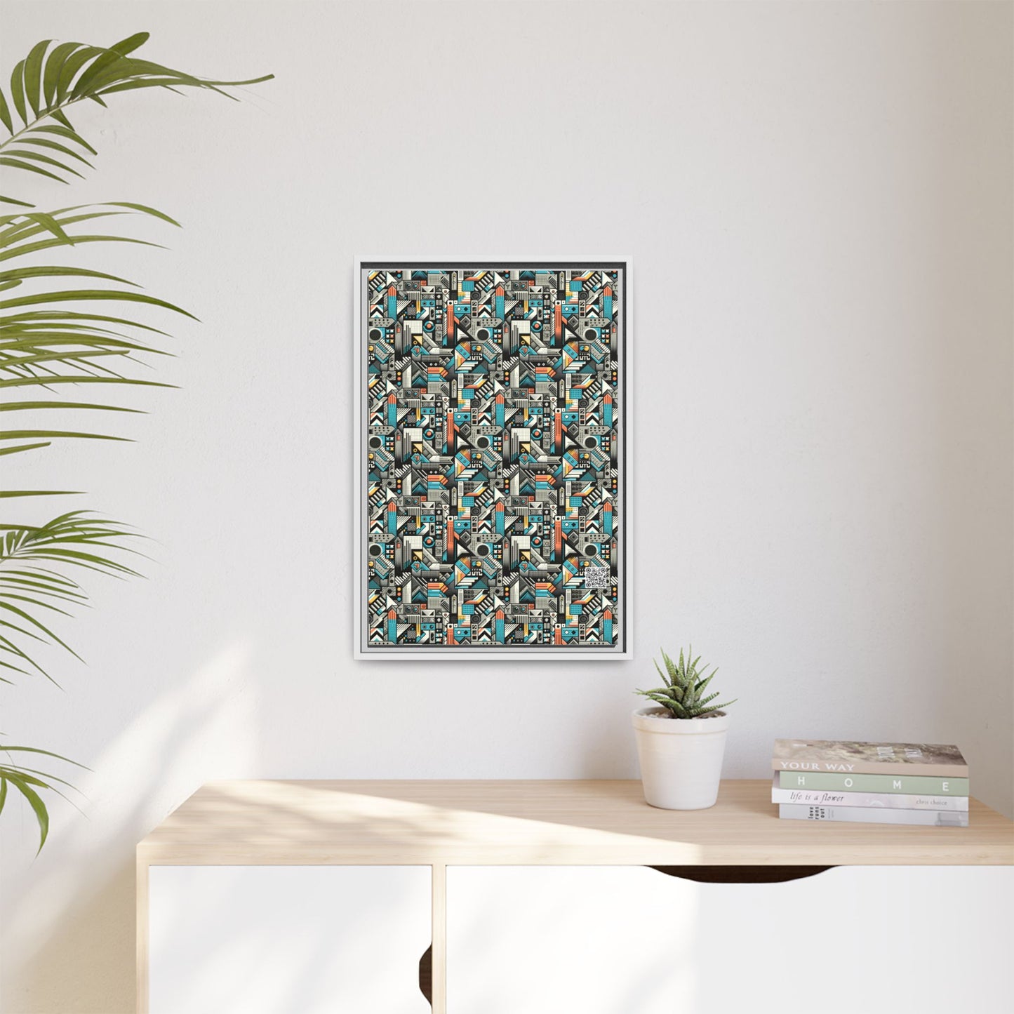 Digital Street Art Urban Street Style Matte Canvas, Framed (multi-color) - 8404 Design-81 B