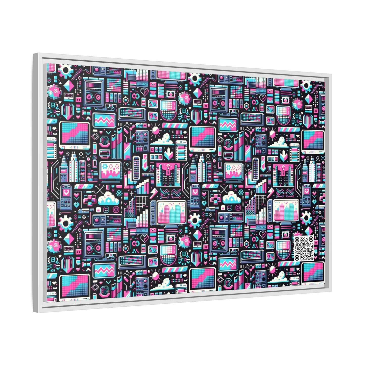 Digital Rebellion Youthful Streetwear with a Rebellious Digital Twist Matte Canvas, Framed (multi-color) - 8404 Design-71 A