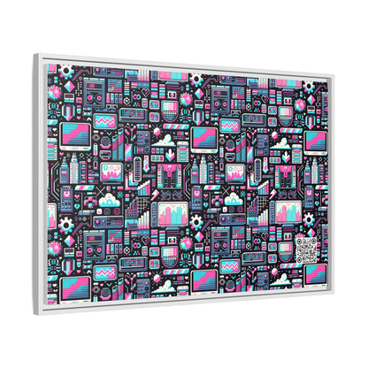 Digital Rebellion Youthful Streetwear with a Rebellious Digital Twist Matte Canvas, Framed (multi-color) - 8404 Design-71 A