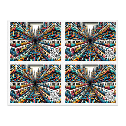 Retro Graffiti Revival Retro Urban Street Art Sticker Sheets - 8404 Design-41