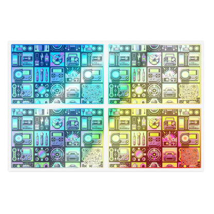 Retro Tech Graphics Tech-Inspired Nostalgia Sticker Sheets - 8404 Design-55