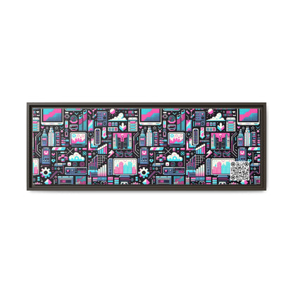 Digital Rebellion Youthful Streetwear with a Rebellious Digital Twist Matte Canvas, Framed (multi-color) - 8404 Design-71 B