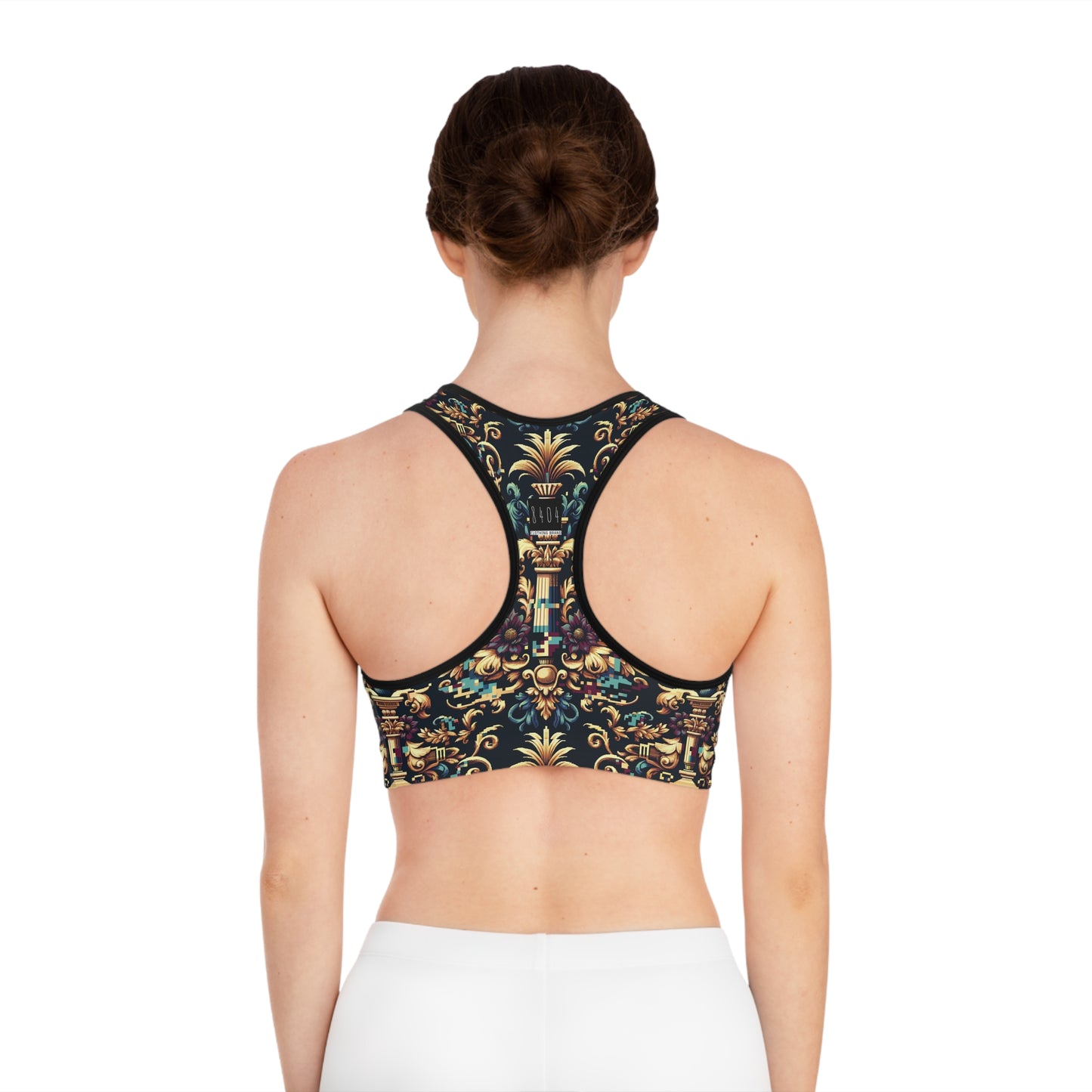 Digital Renaissance Modern Baroque Fusion Sports Bra - 8404 Design-57