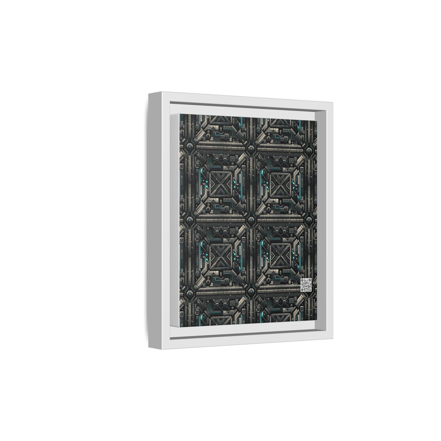 Tech Noir Futuristic Tech Aesthetic with a Dark Twist Matte Canvas, Framed (multi-color) - 8404 Design-59 B