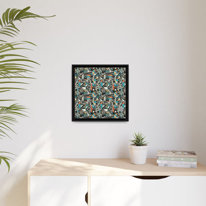 Digital Street Art Urban Street Style Matte Canvas, Framed (multi-color) - 8404 Design-81 B