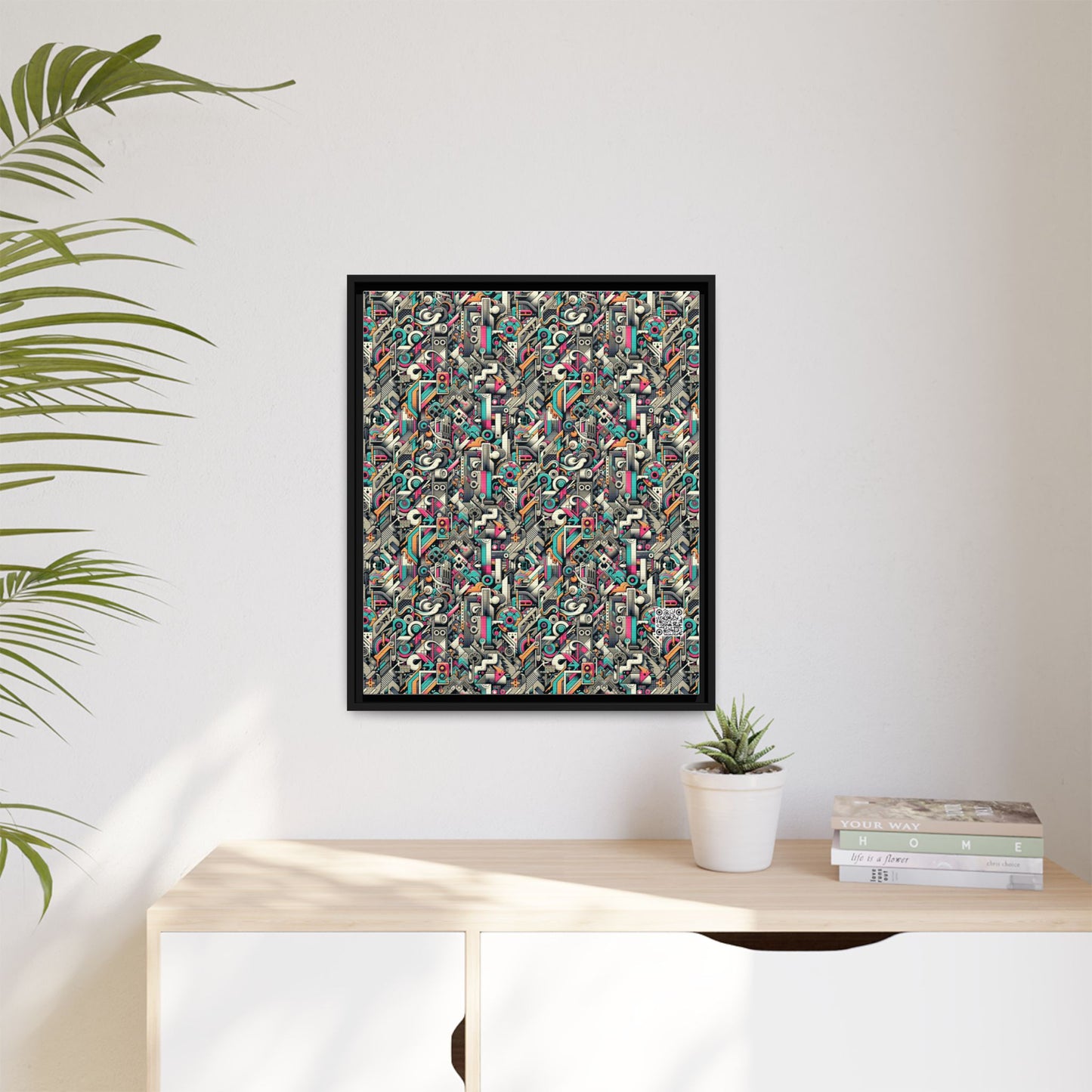 Digital Street Art Urban Street Style Matte Canvas, Framed (multi-color) - 8404 Design-74 B