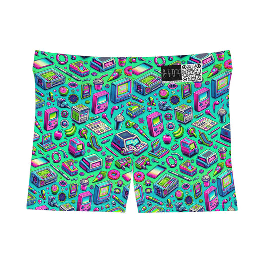 Y2k Revival Nostalgic Futurism Women's Shorts - 8404 Design-48