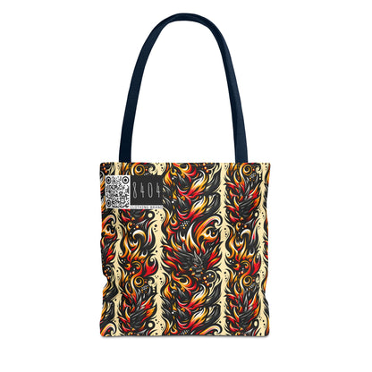 Flame Graphics Maximalist Streetwear Tote Bag - 8404 Design-65