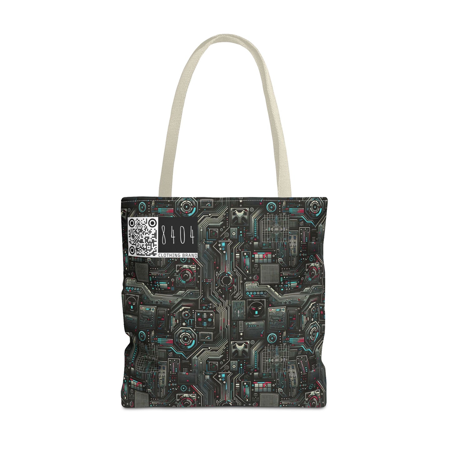 Tech Noir Aesthetics Sleek Tech Streetwear Tote Bag - 8404 Design-52
